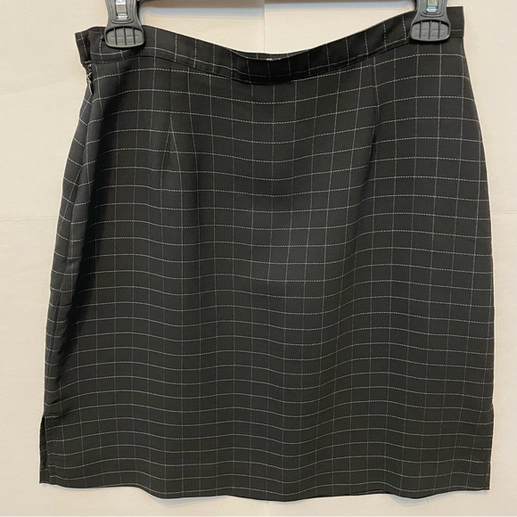Harold’s Black & White Window Pane Pattern Mini Pencil Skirt Sz 6 - Picture 2 of 9